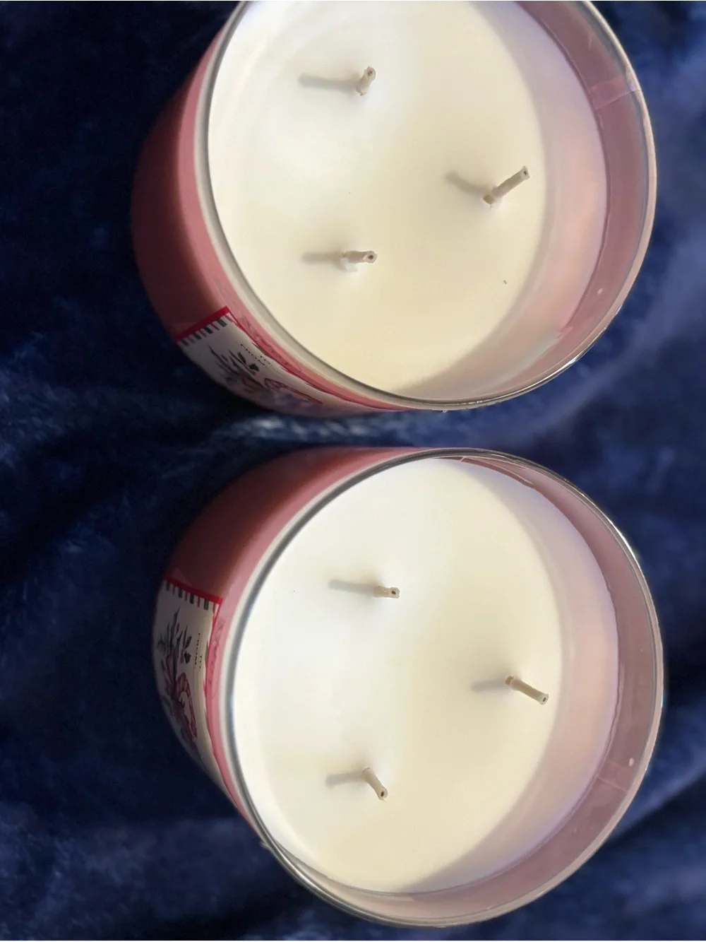 Bath & Body Works Pink Holiday Candy Cane Jar Candle Duo